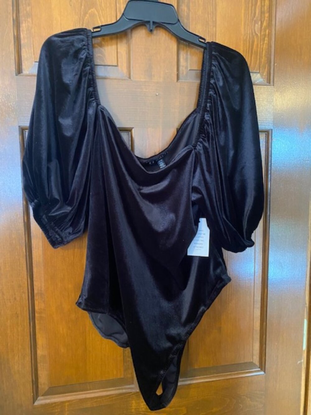 Eloquii Night Out Black Velvet Body Suit